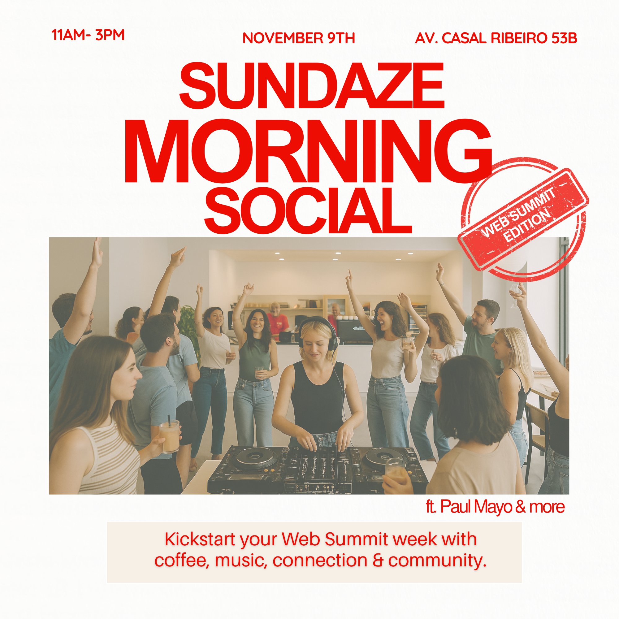Sundaze Morning Social: Web Summit Edition